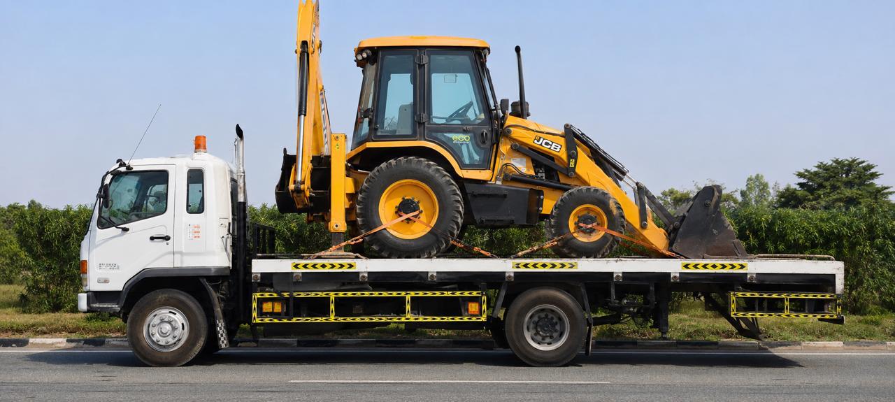 Heavy equipment working at construction site