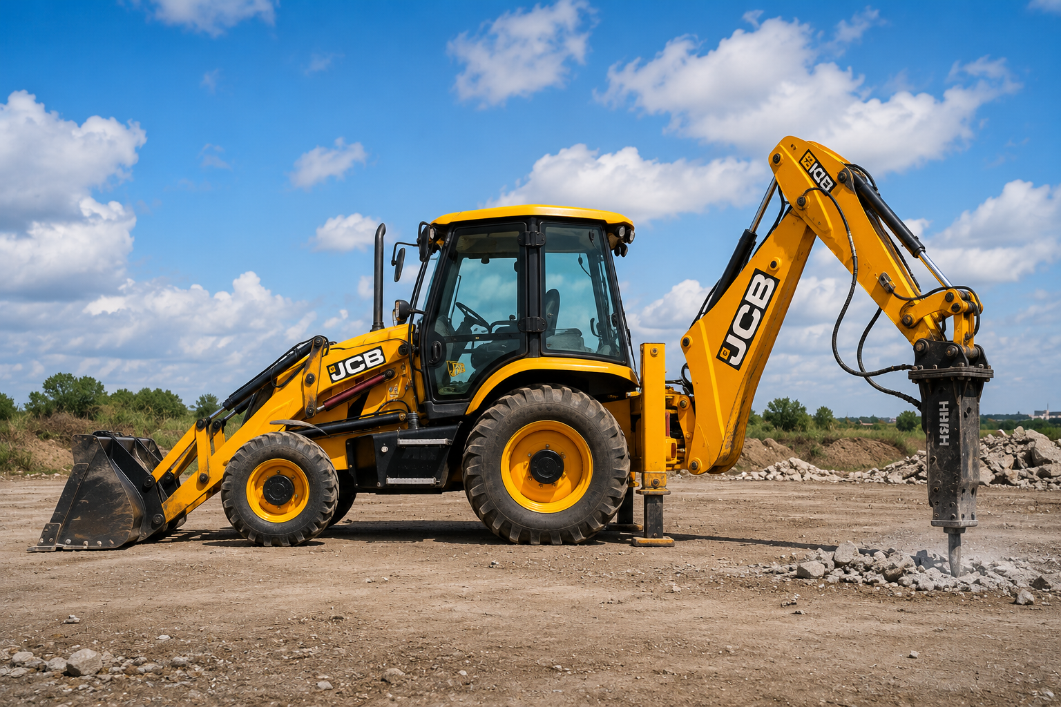 JCB with Jackhammer